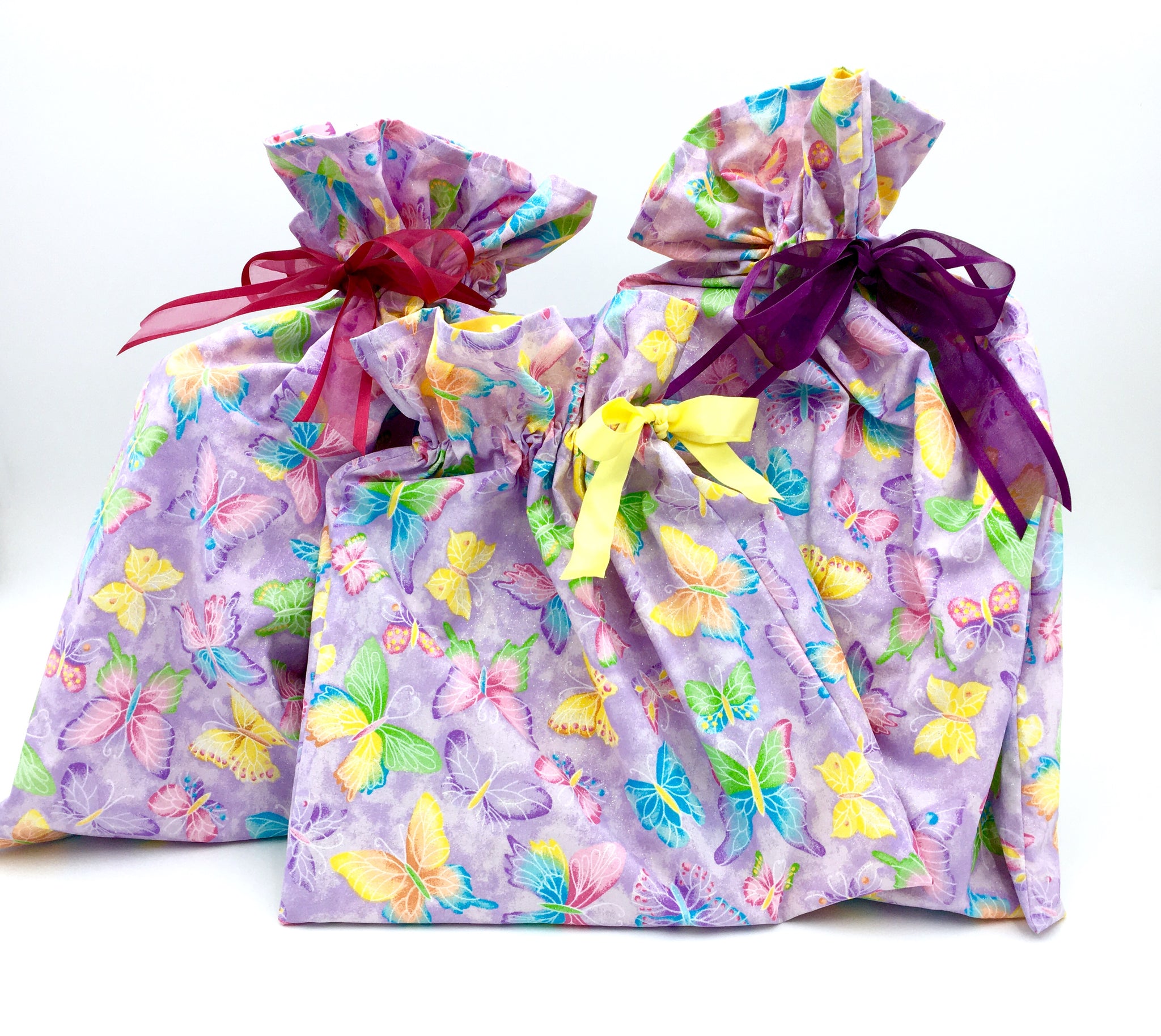 3 Piece Reusable Gift Bags -  Unicorns/Butterflies