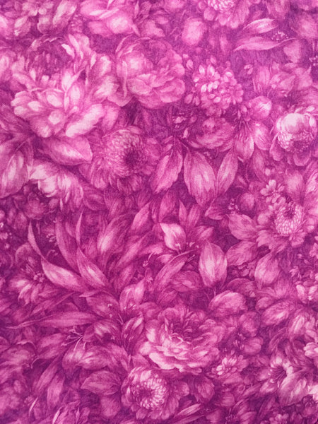 Purple Floral & Silver Floral Shimmer | Double Sided