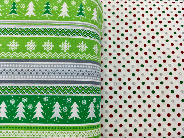 Green Christmas Trees | Christmas Polka Dot